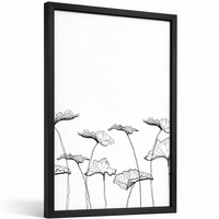 Cadre photo carré en bois avec verre incassable et bois MDF robuste pour impressions A2/A4/18x24, à suspendre et à poser