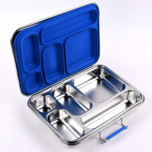 Boîte à lunch <span class=keywords><strong>isotherme</strong></span> de luxe en acier inoxydable 304, 5 compartiments, anti-fuite, sans BPA, grande capacité, compatible micro-ondes – Meilleure vente - Product Image 3