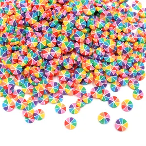 Hot Bán 5 Mét Gốm Mềm Cung Cấp Đầy Màu Sắc Kẹo Lát Đất Sét Polymer Sprinkles Cho Slime Thủ Công Mỹ Nghệ Làm
