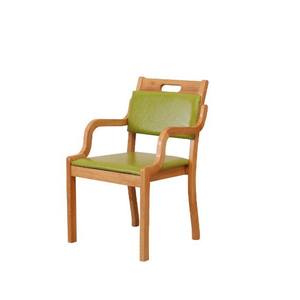 Banc de salle à manger en bois massif avec coussin vert, design rustique confortable pour ensemble de salle à manger - Product Image 2