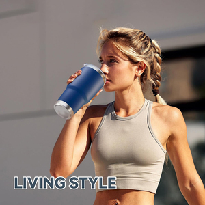 Tùy Chỉnh Thép Không Gỉ Chân Không Cách Nhiệt 30 Oz Cốc Cốc Với Nắp Tái Sử Dụng Bột Tráng Du Lịch Mug Cho Nóng Và Lạnh Đồ Uống - Product Image 6