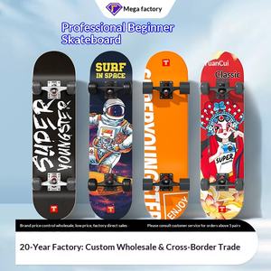 Fabricants de skateboards en gros, skateboards de rue pour débutants, adultes, professionnels, absorption des chocs, quatre roues, double - Product Image 4