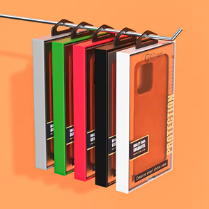 <b>Strong</b> Eco-friendly Hanging Wall Phone Case Paper Box Mobile Phone Case Packaging <b>Boxes</b> with PVC Clear Windows - Product Image 6