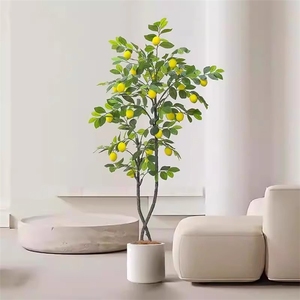 LUYI - Vente en gros d'arbres artificiels en <span class=keywords><strong>soie</strong></span> écologiques, mini citronniers pour décoration intérieure, plantes en pot de petite taille, plantes naines - Product Image 4