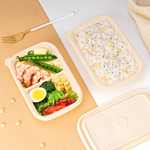 Fécule de maïs biodégradable écologique Boîte à lunch jetable Takeware <span class=keywords><strong>Benti</strong></span> Conteneur alimentaire - Product Image 6