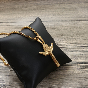 <b>Cross</b> Pendant Necklace Unisex Gold Plated Crucifix Charm Religious Jewelry Gift - Product Image 3