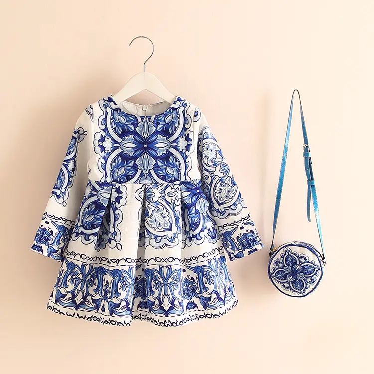 Primavera all'ingrosso bambino abiti per bambini per ragazze abbigliamento casual dot coreano abbigliamento per bambini boutique 0001
