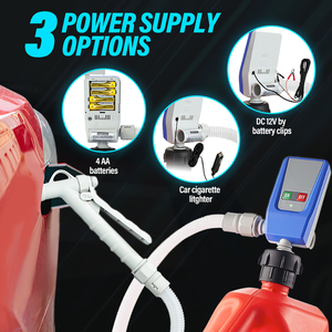 PEILI 3.2GPM Manual Nozzle Centrifugal Fuel Transfer Pump Battery Powered 3V/12V <b>Plastic</b> Construction CE Certified 1 Year - Product Image 5