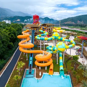 WangMing 최고의 워터 파크 슬라이드 성인 유리 섬유 수영장 슬라이드 놀이터 가격