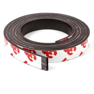 Customized Strong Double Side Self Adhesive Fridge Magnet Tape Rubber Magnetic Tape Roll Neodymium Flexible Magnetic Strip