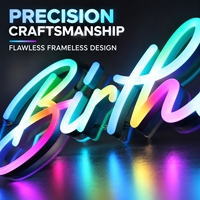 Enseigne néon LED personnalisée en acrylique, logo néon 3D, enseigne néon flexible étanche, luminosité réglable, grande taille