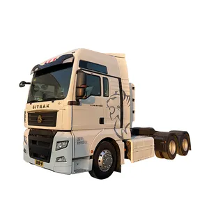 Sitrak truk traktor transmisi Manual Diesel putih 6x4 standar emisi Euro5 kemudi kiri 6x4 Drive untuk konstruksi