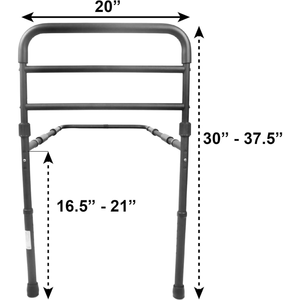 Barrière de lit de protection (hauteur du lit de 42 à 54 cm), barrière de lit rembourrée pour adulte, barrière de lit noire PEPE P40020 - Product Image 3