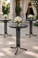 Table pliante portable en plastique avec plateau, hauteur 110 cm, durable, facile à nettoyer, mobilier d'hôtel pour extérieur, jardin, salon, événement