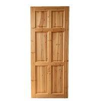 Simple Profile Solid Fir Solid Wood Door Eco Raw Timber Door for Urban Small Apartment Interior