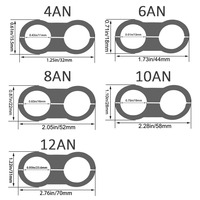 Séparateur de tuyau de carburant universel en gros, pince à deux trous AN4 AN6 AN8 AN10 AN12, raccord de tuyau d'huile en aluminium