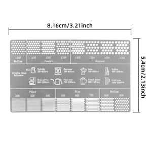 Ý Tưởng Sản Phẩm Mới 2025 Thép Không Gỉ Chuyên Nghiệp Cà Phê Xay Thẻ Tham Khảo Kim Loại Cà Phê Xay Kích Thước - Product Image 2