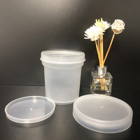 Gobelets en plastique PP personnalisés de 500 ml pour crème glacée, emballage pour pudding, gelée, mousse, desserts avec couvercle