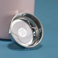 Bouteille Thermique en Acier Inoxydable avec Thermomètre LED 500ml Rose - Utilisation au Bureau - Isolation 12-24 Heures - Garde les Boissons Chaudes ou Froides