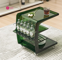 Vente en gros de table d'appoint de canapé Yicheng chariot en acrylique mobile armoire de chevet d'occasion créative à prix bon marché