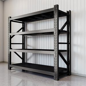 Heavy Duty Powder Coated Metal Warehouse Storage <strong>Rack</strong> Shelf, 300kg,500kg Capacity, Steel &amp; Iron Construction <strong>for</strong> <strong>Garages</strong> - Product Image 1