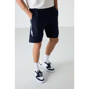 Shorts pour hommes Air Jones Amos Indigo imprimés - Tissu double face en mélange de coton décontracté pour l'été - Modèle 81246 - Product Image 2