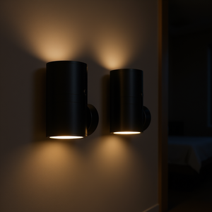 Veilleuse LED moderne à brancher sur prise murale, contrôle par capteur, blanc chaud 2700K, design rond, éclairage intérieur, petite taille - Product Image 2