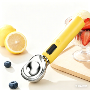 Cuillère à glace chauffante électrique avec écran LED, chaleur constante, chauffage automatique, cuillère à glace intelligente sensible à la température - Product Image 3