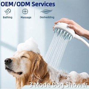 Ensemble de <span class=keywords><strong>Douche</strong></span> Professionnel pour Animaux de Compagnie avec 3 Modes de Pulvérisation, Brosse de Massage <span class=keywords><strong>en</strong></span> Silicone, Tuyau de Lavage pour Chien G1/2 - Product Image 1