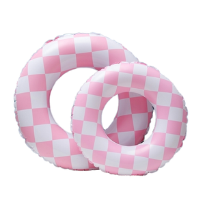 Nouvelle bouée de natation <span class=keywords><strong>gonflable</strong></span> en PVC écologique à motif à carreaux imprimé recto-verso pour femmes, idéale pour la piscine - Product Image 6