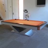 Mesa de Billar Baichen BC-11 de Madera Maciza de la Mejor Calidad, 9 pies, con Bolsillos de Cuero Genuino, Taco Incluido, Garantía de 3-5 Años, Logotipo Personalizado