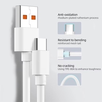 Câble USB Type C 6A 66W Super Rapide pour la Charge et le Transfert de Données, Cordon Tressé pour Smartphone, Tablette, Ordinateur Portable