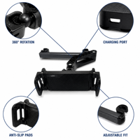 Support universel flexible pour téléphone et tablette à fixer sur l'appuie-tête de voiture, rotatif à 360 degrés, réglable, pour siège arrière