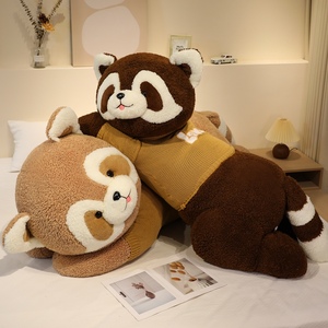 Almohada Larga de Peluche de <span class=keywords><strong>Mapache</strong></span> y Oso Kawaii Colorida, Suave y Adorable, para Regalo de Cumpleaños Infantil y Decoración de Habitación - Precio Mayorista - Product Image 2