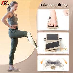 CZFIT Estirador de pies de madera, Entrenador de equilibrio de una sola pierna, Tabla de equilibrio para ballet, Equilibrio y fortalecimiento de tobillos y pies de madera - Product Image 2
