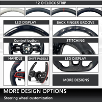 Volant en fibre de carbone forgé sur mesure pour Mercedes AMG GLC A45 C43 C63 C450 S63 E63 W205 W213 W222 CLS Pièces automobiles