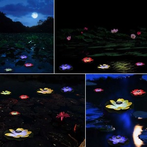 Lámpara Solar Flotante con Forma de Flor de Loto, Flor Artificial, Lirio de Agua, Micro Paisaje, Luz LED Solar, Decoración para Jardín y Piscina, Lámpara Nocturna de Loto - Product Image 5