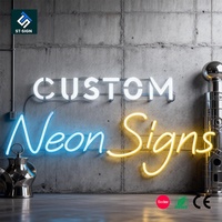 Lumières néon 3D LED et lettres lumineuses Shuntai, alimentées par AC/DC, étanches IP65, pour la décoration de la maison, les jeux, les événements, les enseignes extérieures en acrylique