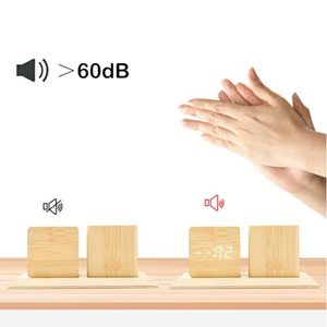 Square <b>Digital</b> LED Desk Alarm <b>Clock</b> With USB and <b>Battery</b> Supply with Penholder Wooden Alarm <b>Clock</b> Reloj <b>Digital</b> Table Desk <b>Clock</b> - Product Image 2