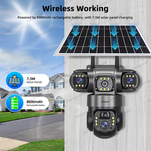 Hongnaer 12MP 6K visión nocturna Solar WiFi vigilancia inalámbrica seguridad CCTV Cámara IP V380 Pro <span class=keywords><strong>3</strong></span> lentes al aire libre WiFi Cámara Solar - Product Image 4