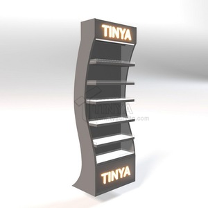Rak Display Rokok LED Akrilik TINYA Melengkung Bertingkat untuk Toko Ritel dengan Logo Merek untuk Promosi Toko - Product Image 3