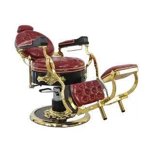 Bomacy Cheap Price Red Vintage Antique Classic Barber Chair Luxury Salon Furniture For Sale