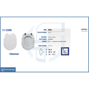 Copriwater Elegante Althea Vaso Royal - Product Image 2