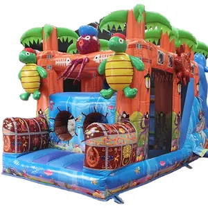 Treasure islands bouncy combos inflatable games indoor,inflatable run ride 5k games, soirt inflatable soccer field for sale