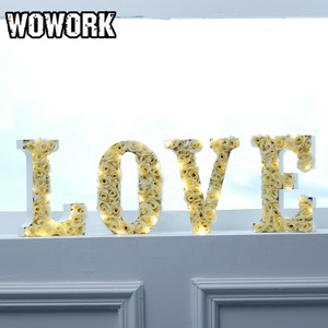 2026 WOWORK Solid 3D Outdoor Wedding Decorations Party 4ft Marquee Flower Giant Floral Letter for Event <strong>Stage</strong> <strong>Props</strong> - Product Image 6