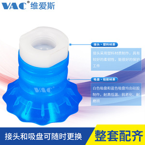 Accessoires pour bras robotique pneumatique léger série STP, ventouse d'ouverture de sac sous vide multicouche, design de lèvre à motif fin - Product Image 2