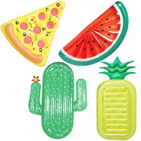 Matelas flottant gonflable pour piscine, chaise longue flottante en PVC motif ananas, pastèque, cactus