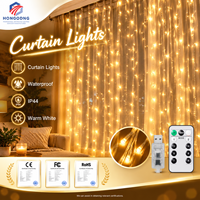 Guirlande lumineuse LED féerique étanche à 8 modes, lumières décoratives IP44 pour intérieur, éclairage de chambre à coucher de Noël, disponible en tailles 3*3m et 3*3*1m