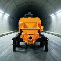 Pompe à béton diesel longue portée montée sur remorque pour le coulage sur chantier