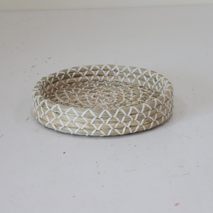 Mini bandeja redonda de algas marinas, bandeja portátil tejida a mano vietnamita para servir algas marinas para decoración del hogar, venta al por mayor de alta calidad - Product Image 2